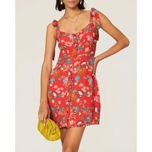 The Andamane Donna Mini Dress Red Floral Size Small